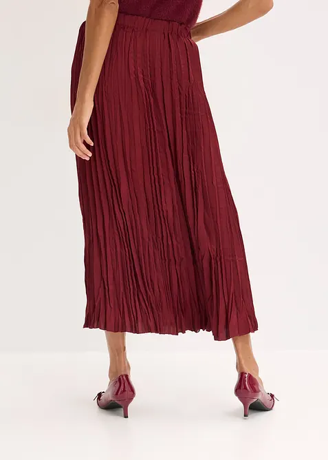 Jupe longue en satin froissé, bonprix
