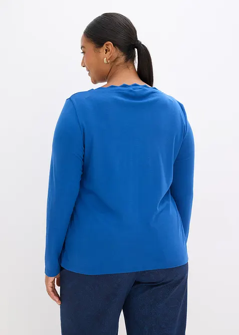 T-shirt en jersey milano &agrave; encolure festonn&eacute;e, bonprix