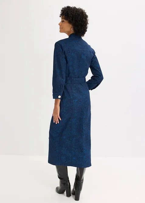 Robe en twill avec ceinture (ens. 2 pces), bonprix