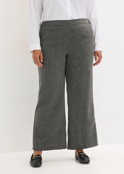 Pantalon bootcut, aspect tweed, bonprix