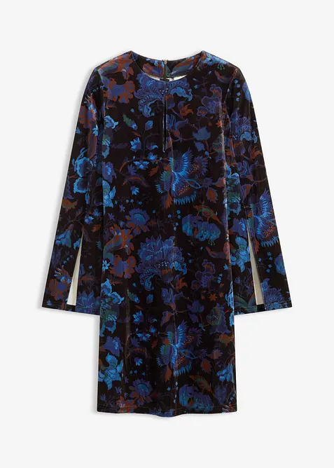 Robe courte en velours fluide, bonprix