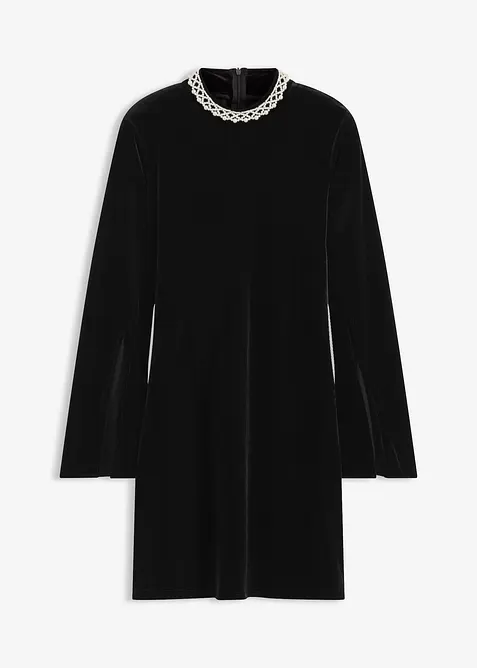 Robe courte en velours fluide, bonprix