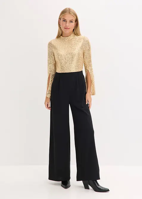 Combinaison en jersey avec haut à sequins, bonprix