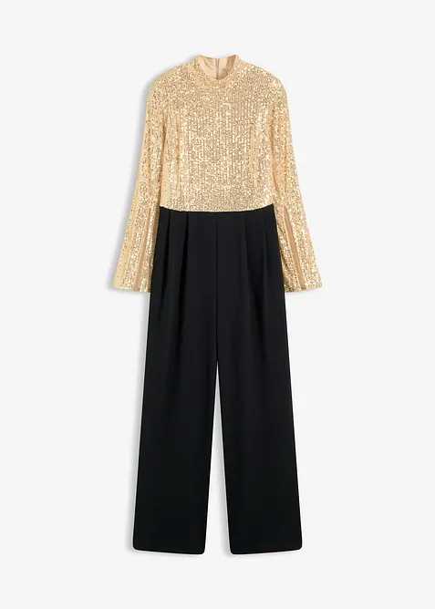 Combinaison en jersey avec haut à sequins, bonprix