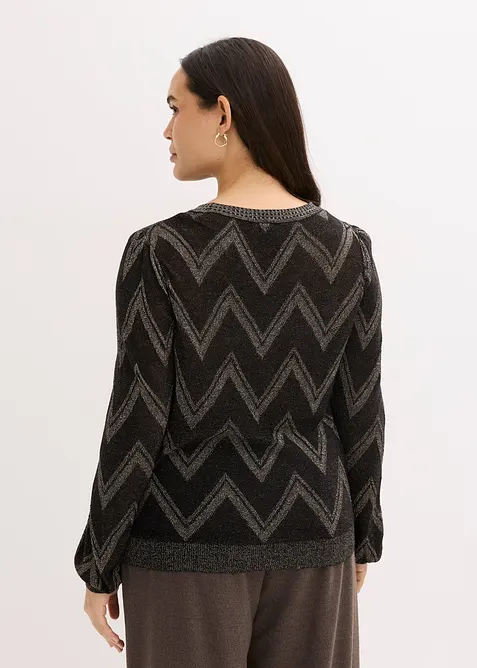 Feinstrickpullover mit Glitzereffekt, bonprix