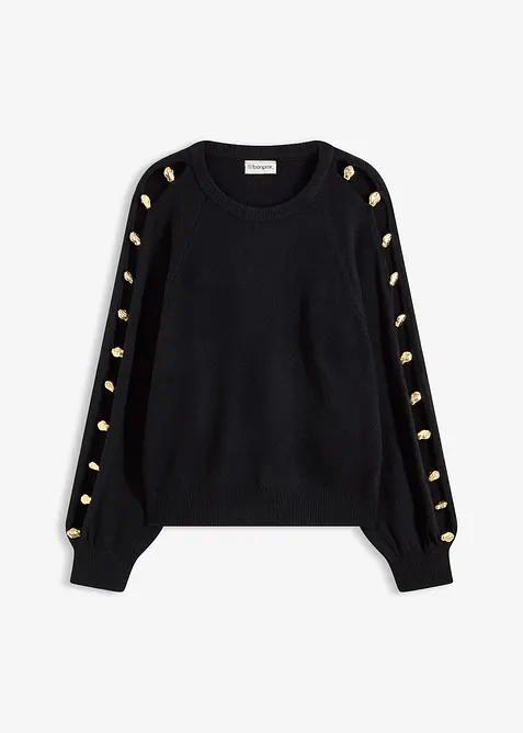 Pull avec perles métalliques, bonprix
