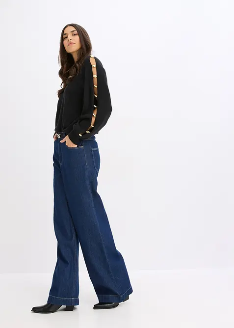 Pull avec perles métalliques, bonprix