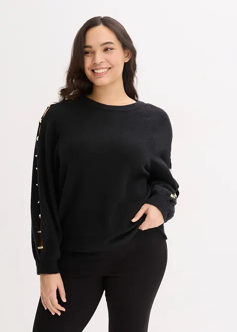 Pullover mit Metall-Perlen, bonprix