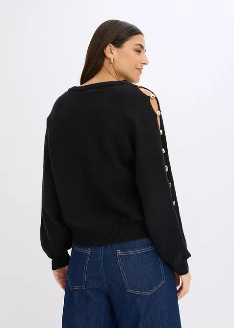 Pull avec perles métalliques, bonprix