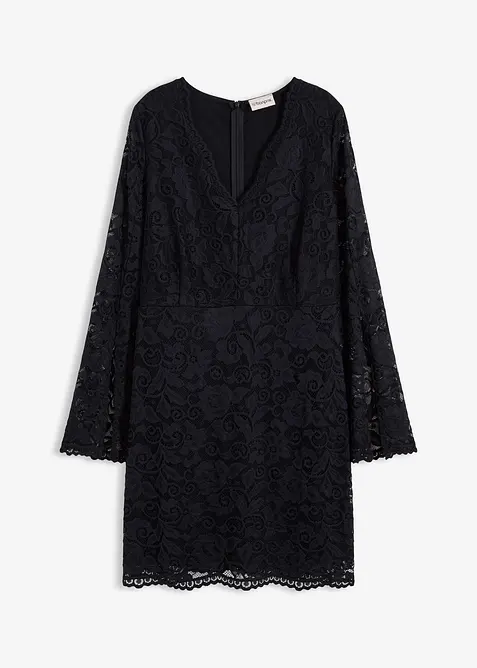 Spitzenkleid mit Trompetenärmeln, bonprix