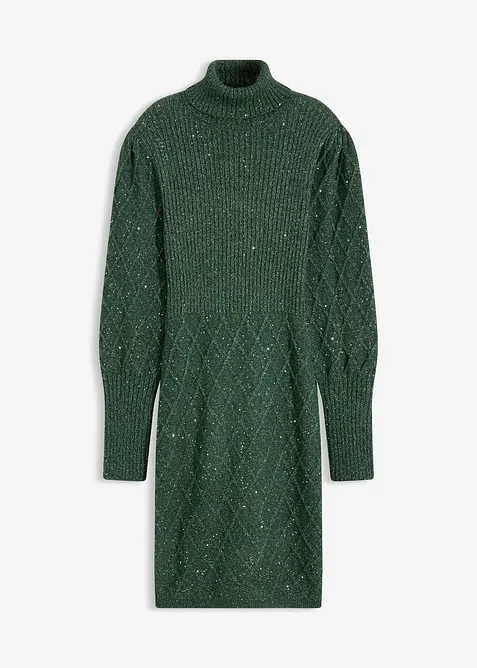 Strickkleid mit Pailletten, bonprix