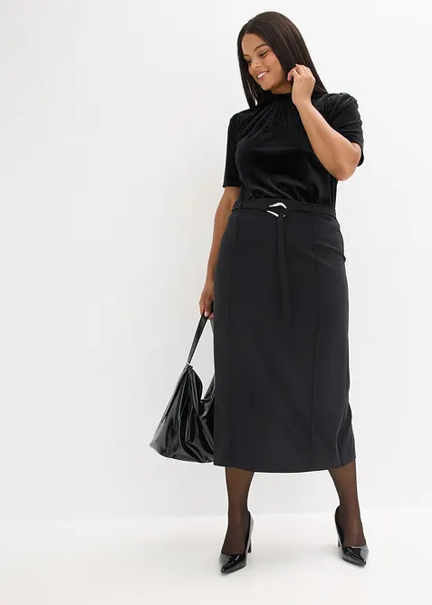 Midirock aus Viskose-Mix, bonprix