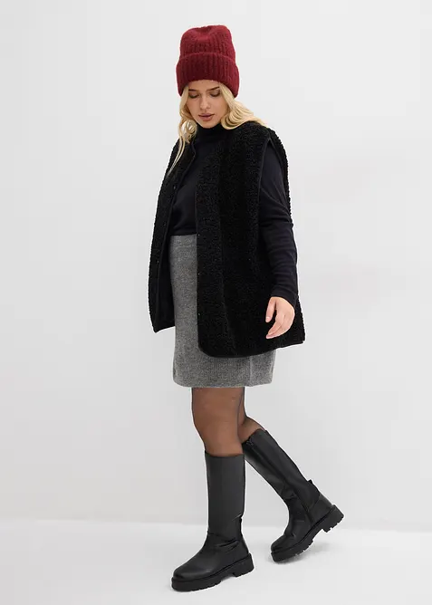 Jupe courte en maille, bonprix