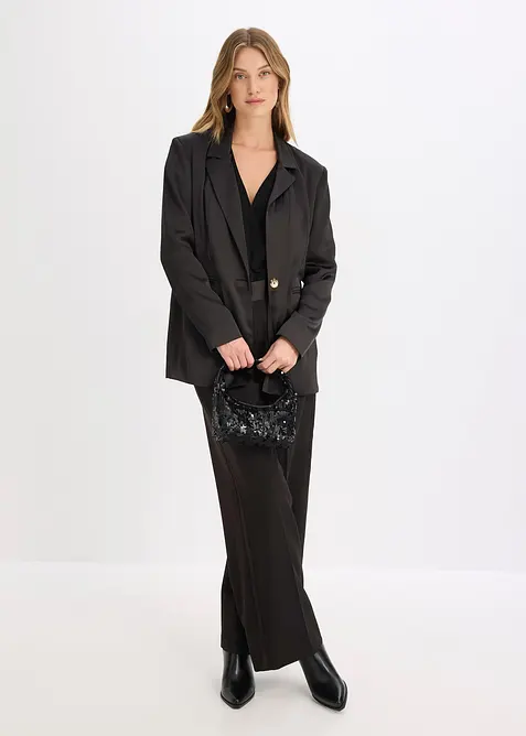Blazer oversize en satin, bonprix