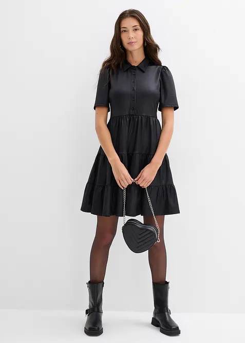 Robe courte en matière brillante, bonprix