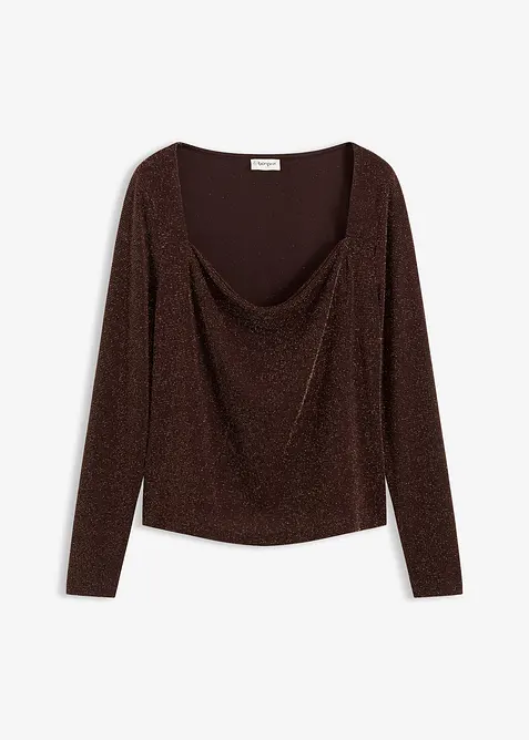 Top mit Wasserfallausschnitt, bonprix