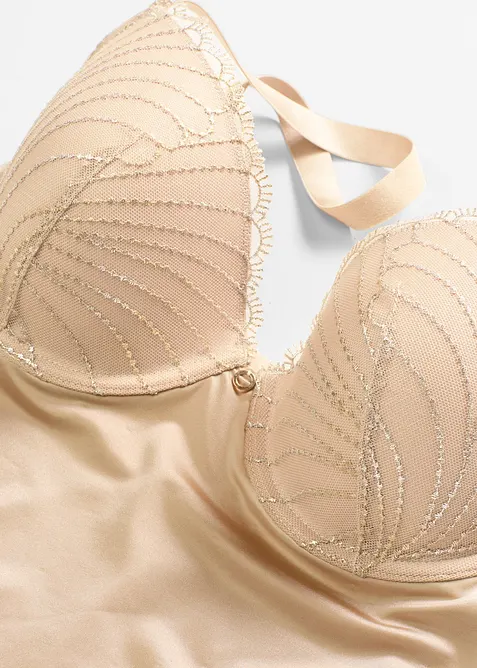 Shape Schalen-BH Top mit Glanzeffekt und mittlerer Formkraft, bonprix