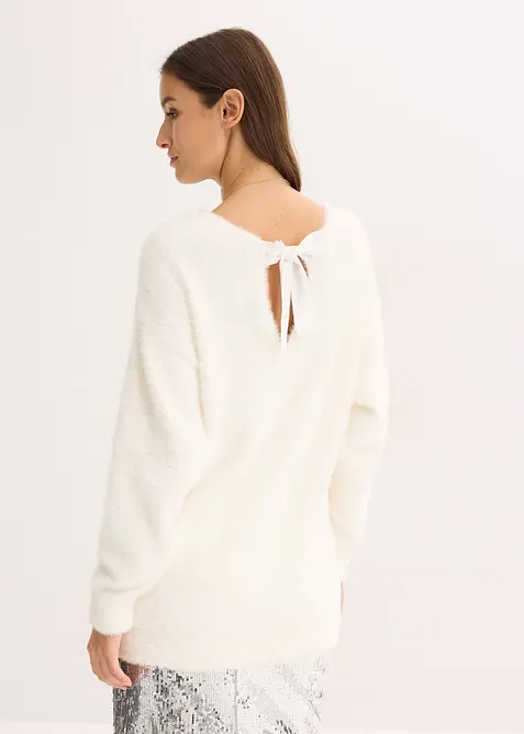 Longpullover aus weichem Federgarn, bonprix