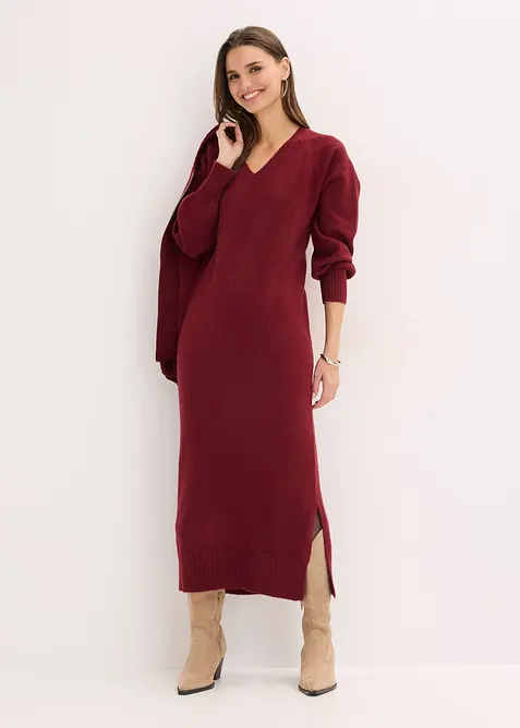 Robe midi oversize en maille, bonprix