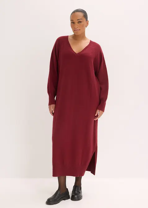 Robe midi oversize en maille, bonprix