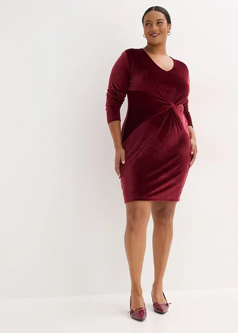 Robe courte en velours brillant, bonprix