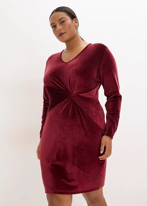 Robe courte en velours brillant, bonprix