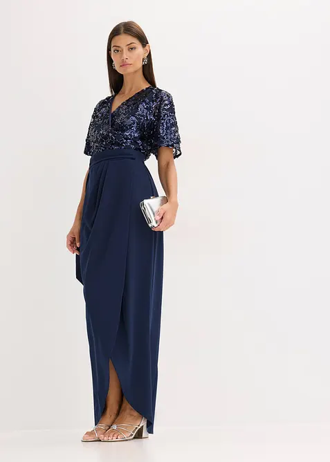 Robe longue brodée de sequins, bonprix