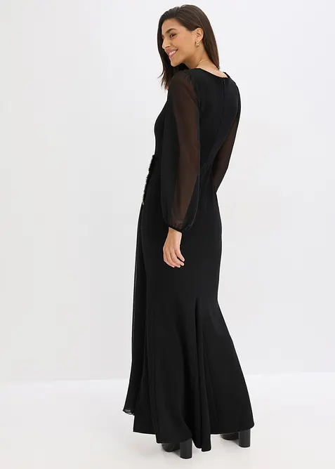 Robe longue avec application strass, bonprix