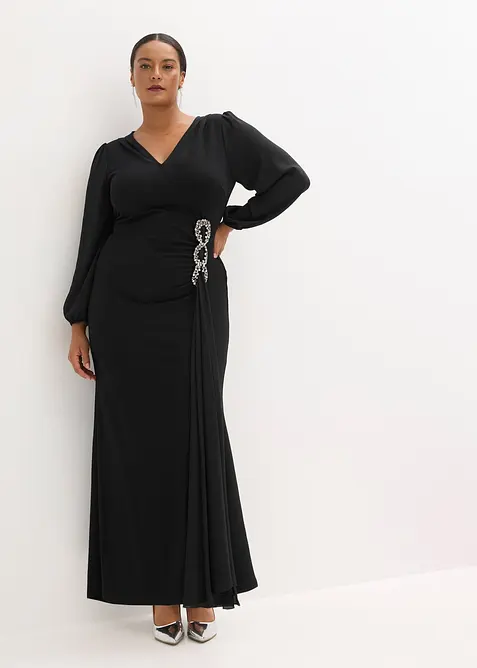 Robe longue avec application strass, bonprix