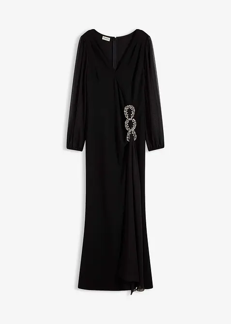 Robe longue avec application strass, bonprix
