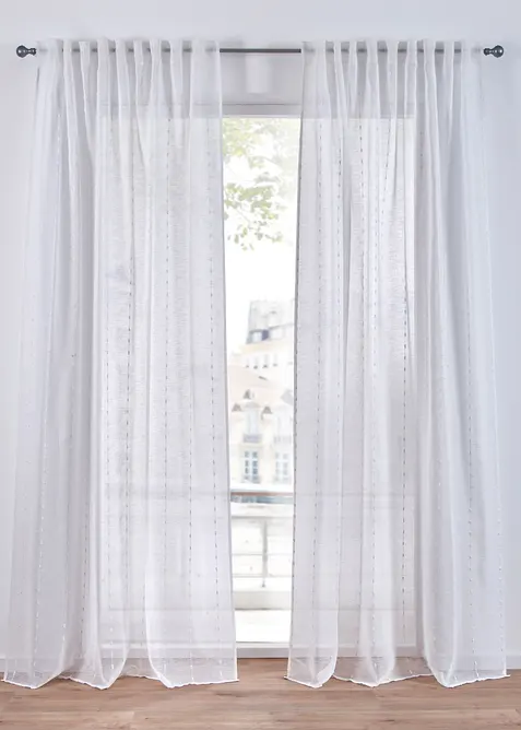 Rideau à rayures tissées (1 pce), bonprix