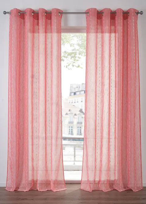 Vorhang mit Webstreifen (1er Pack), bonprix