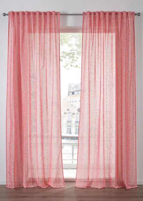 Rideau à rayures tissées (1 pce), bonprix