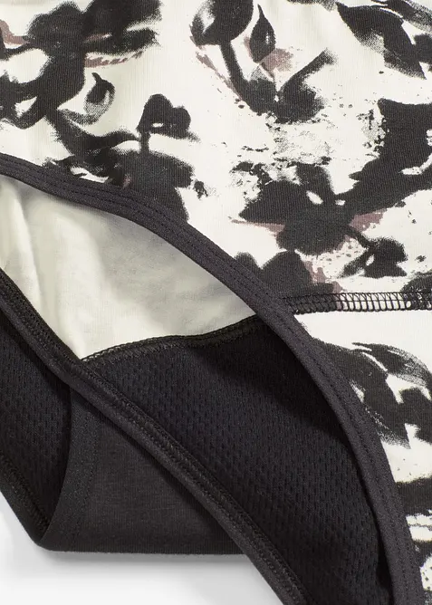 Lot de 3 shorties menstruels en microfibre, flux modéré, bonprix