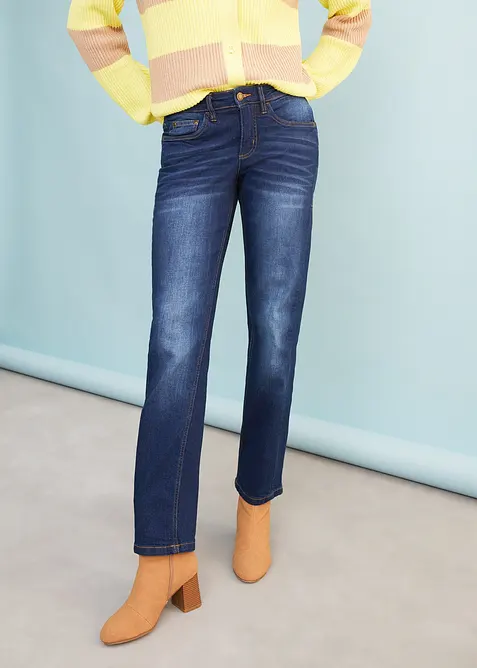 Straight-Jeans Mid Waist, Stretch, bonprix