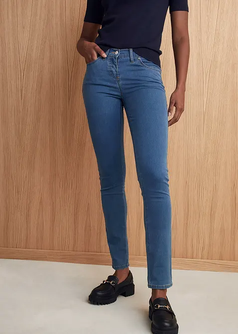 Slim-Fit-Jeans Mid Waist, Super Stretch, bonprix