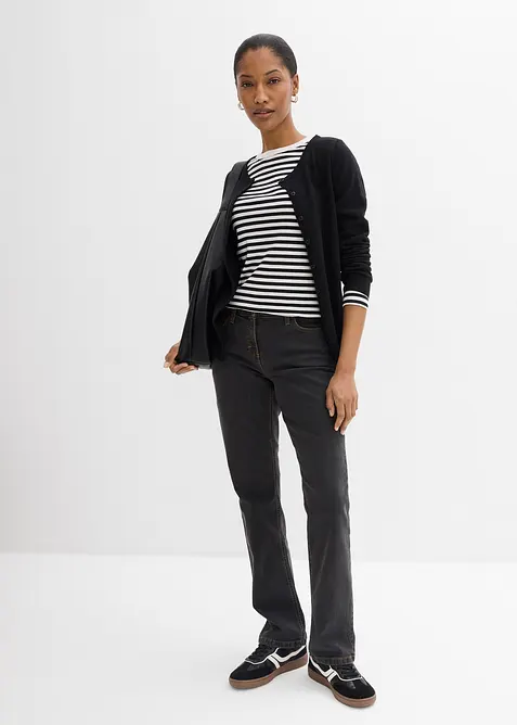 Straight Jeans Mid Waist, Stretch, bonprix