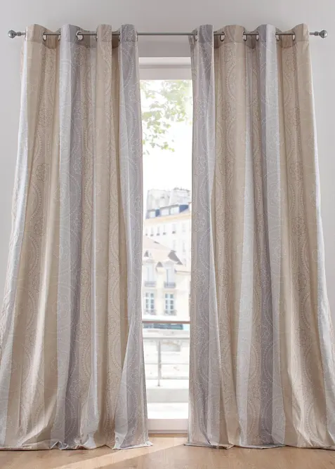 Rideau à rayures avec polyester recyclé (1 pce), bonprix