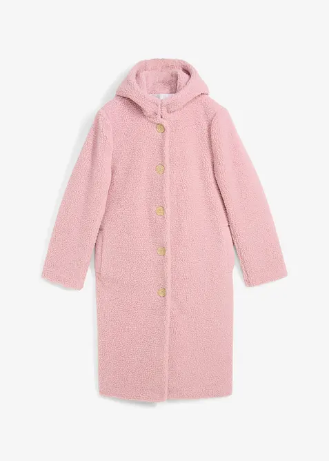 Teddymantel mit Kapuze und Taschen, bonprix