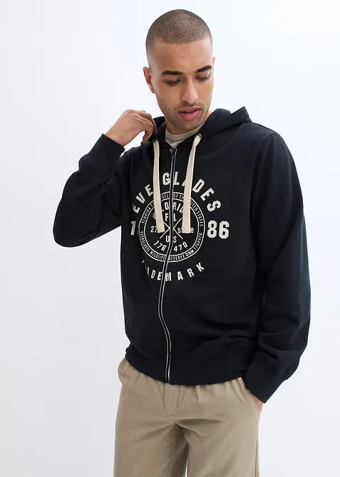 Sweat &agrave; capuche zipp&eacute; confortable, bonprix