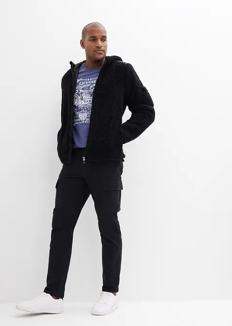 Regular Fit Stretch-Cargohose aus robuster Bio-Baumwolle, Straight, bonprix