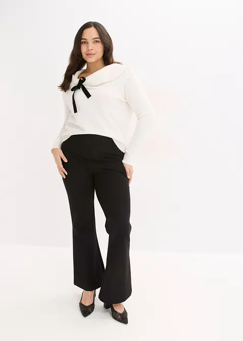 Pull oversize à encolure Bardot, bonprix