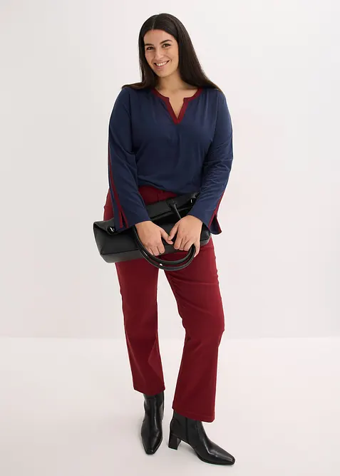 Langarmshirt mit Schlitz, bonprix