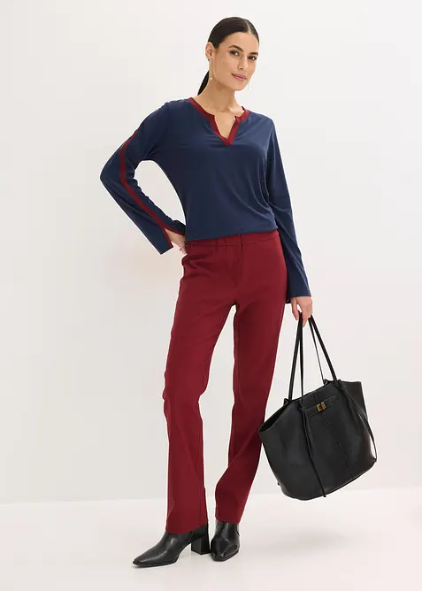 Langarmshirt mit Schlitz, bonprix