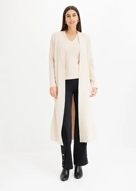 Gilet long en maille, bonprix