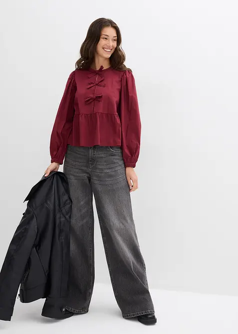 Blouse ornée de nœuds, bonprix