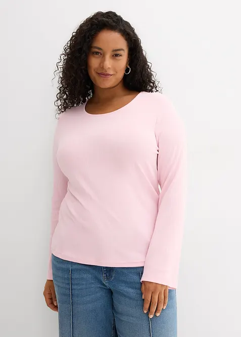 T-shirt manches longues c&ocirc;tel&eacute;, bonprix