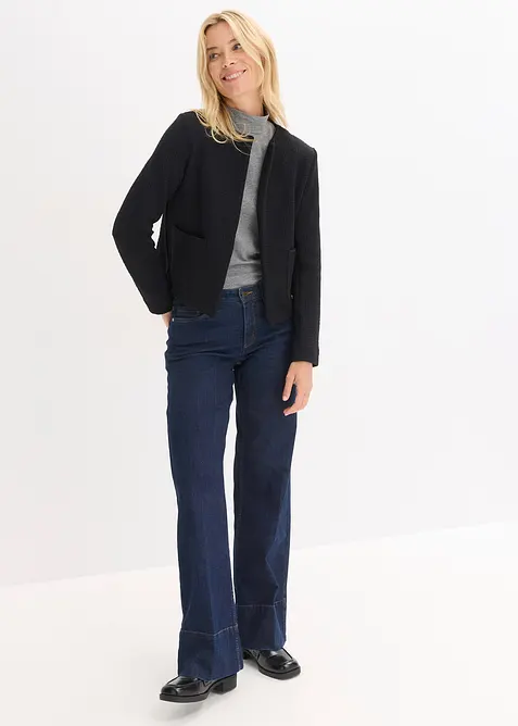 Blazer court en jersey, bonprix