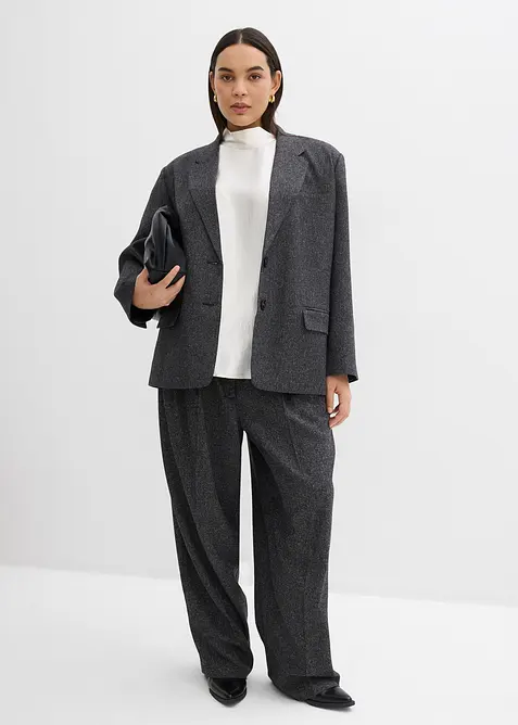 Pantalon large &agrave; pinces, bonprix