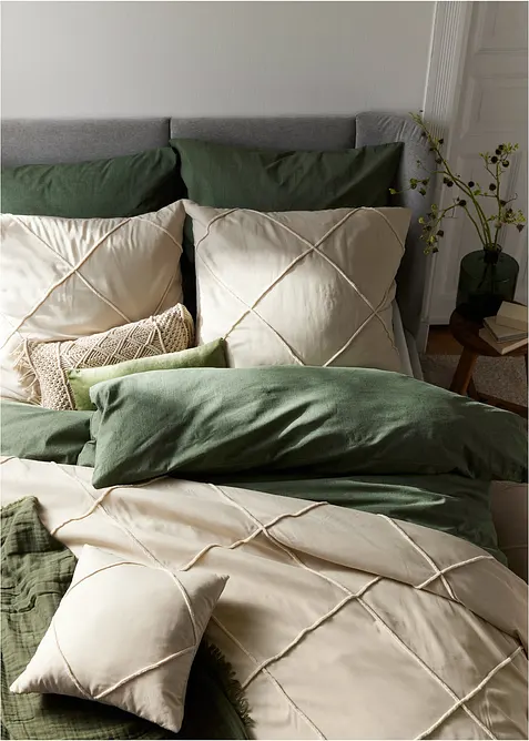 Lot de 2&nbsp;housses de coussin &agrave; rectangles, bonprix